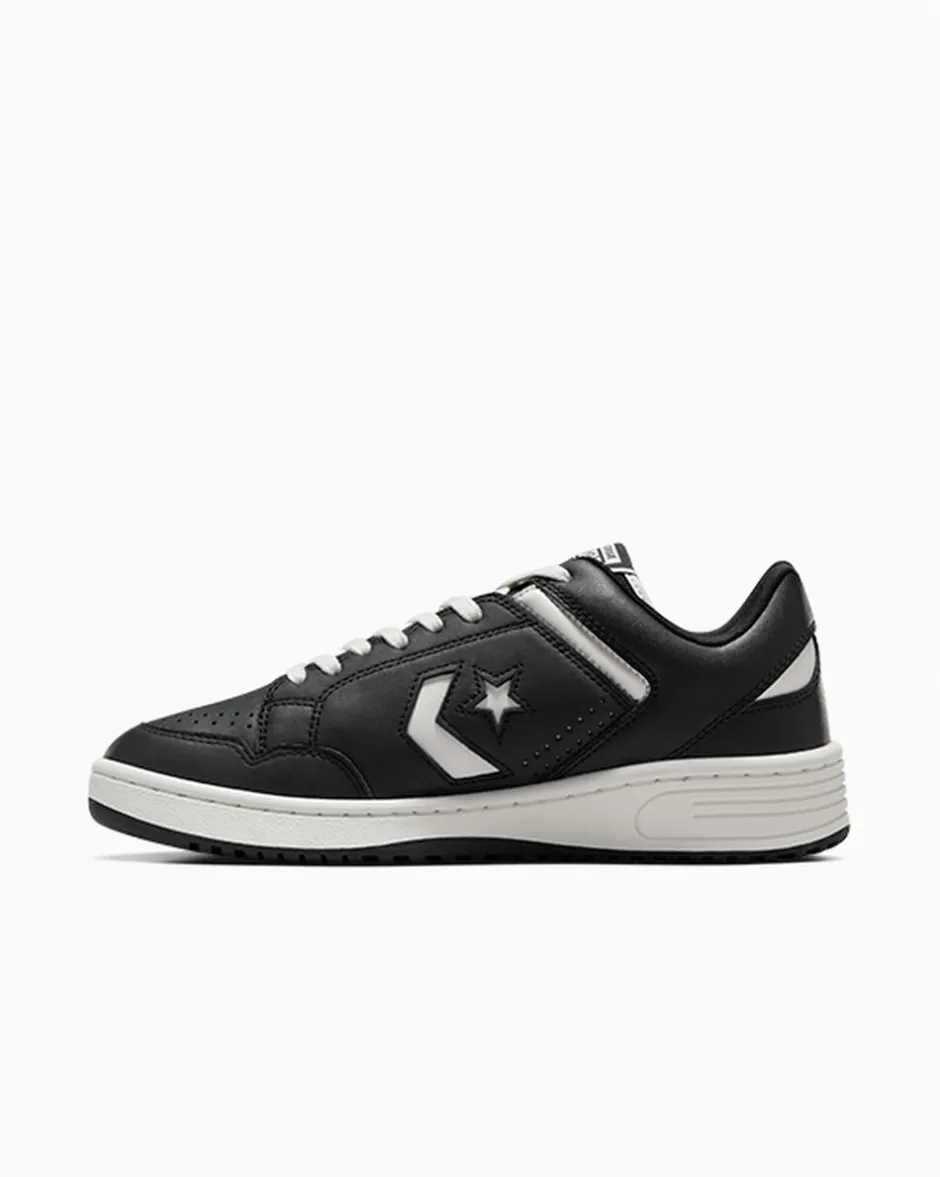 Converse Modelli Bassi|Modelli Bassi<Weapon Leather Nero/Nero/Bianco