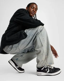 Converse Modelli Bassi|Modelli Bassi<Weapon Leather Nero/Nero/Bianco