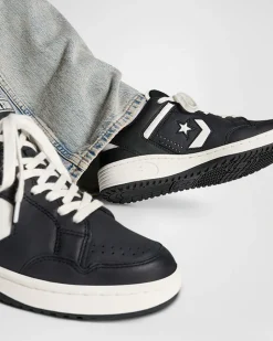 Converse Modelli Bassi|Modelli Bassi<Weapon Leather Nero/Nero/Bianco