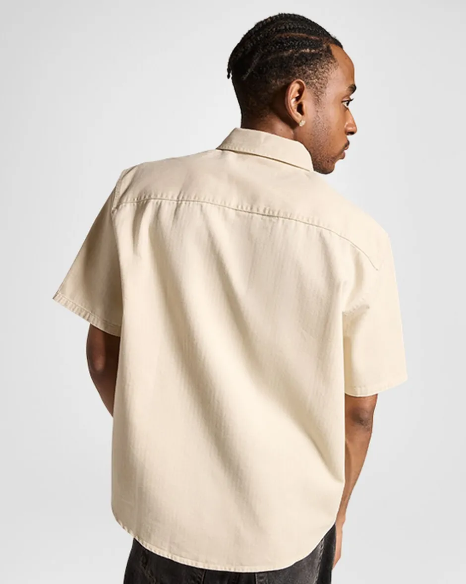 Converse Maglie E T-Shirt<Woven Short Sleeve Shirt Duna morbida