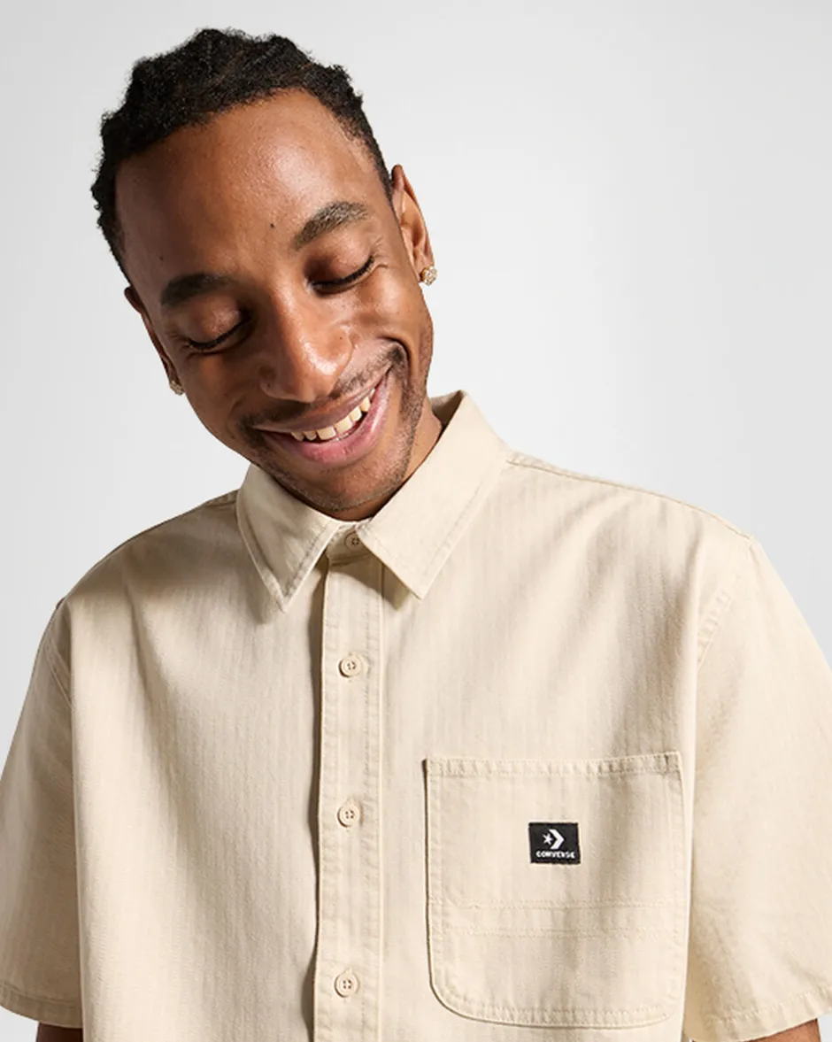 Converse Maglie E T-Shirt<Woven Short Sleeve Shirt Duna morbida