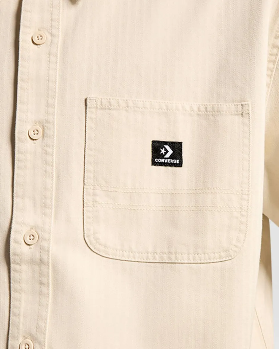 Converse Maglie E T-Shirt<Woven Short Sleeve Shirt Duna morbida