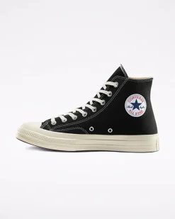 Converse Modelli Alti|Modelli Alti<x Comme des Garçons PLAY Chuck 70 Nero/Bianco/High Risk Red