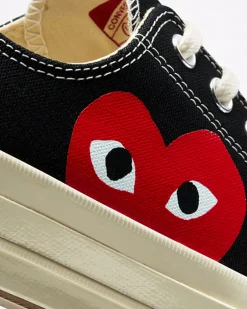 Converse Modelli Bassi|Modelli Bassi<x Comme des Garçons PLAY Chuck 70 Nero/Bianco/High Risk Red