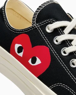 Converse Modelli Bassi|Modelli Bassi<x Comme des Garçons PLAY Chuck 70 Nero/Bianco/High Risk Red