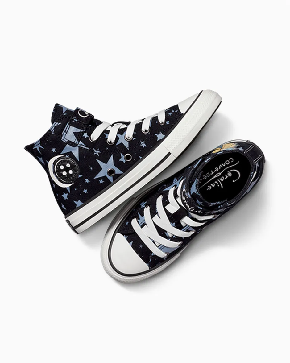 Converse Bambini (Età 4-8 Anni)|Guida Alle Misure Per Bambini<x Coraline Chuck Taylor All Star Easy On Nero/Rosa loto/Thunder Glaze