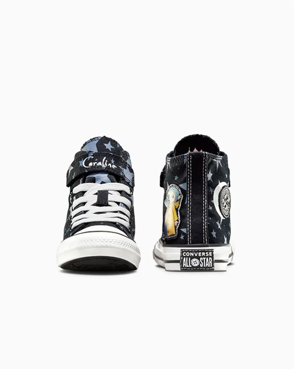 Converse Bambini (Età 4-8 Anni)|Guida Alle Misure Per Bambini<x Coraline Chuck Taylor All Star Easy On Nero/Rosa loto/Thunder Glaze