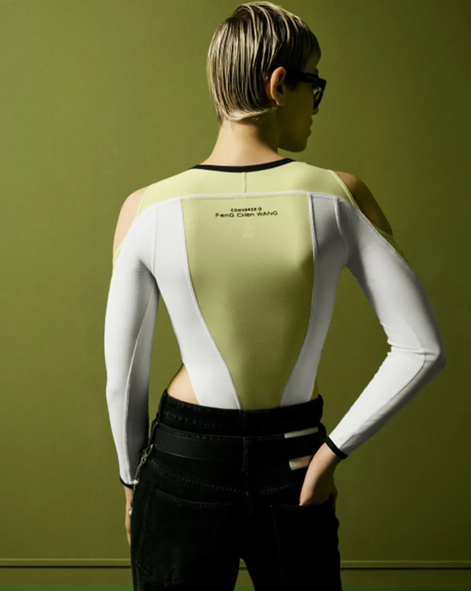 Converse Maglie E T-Shirt<x Feng Chen Wang Top Giallo lime chiaro/Bianco