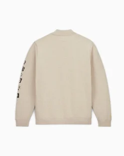 Converse Giacche E Felpe|Maglie E T-Shirt<x LFC Mock Neck Sweater Melange Oat Milk