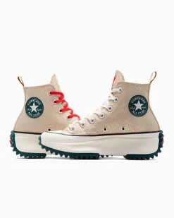 Converse Modelli Alti|Modelli Con Platform<x LFC Run Star Hike Platform Oat Milk/Egret/Rainforest
