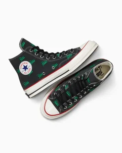 Converse Modelli Alti<x Patta Chuck 70 Black/Jolly Green