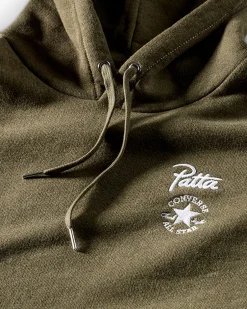Converse Giacche E Felpe|Maglie E T-Shirt<x Patta Gold Standard Hoodie Verde mélange utility