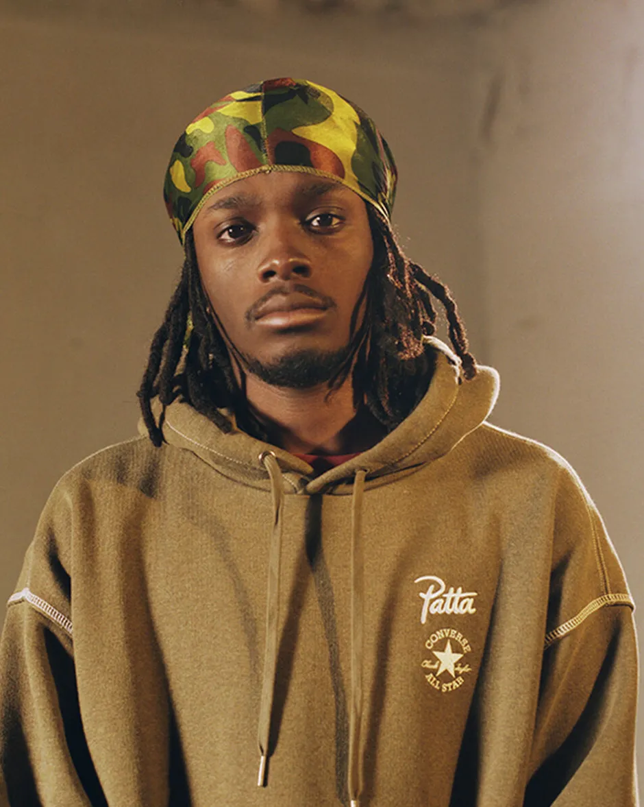 Converse Giacche E Felpe|Maglie E T-Shirt<x Patta Gold Standard Hoodie Verde mélange utility