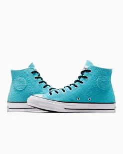 Converse Modelli Alti<x Stüssy Chuck 70 Azzurro cielo