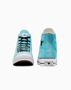Converse Modelli Alti<x Stüssy Chuck 70 Azzurro cielo