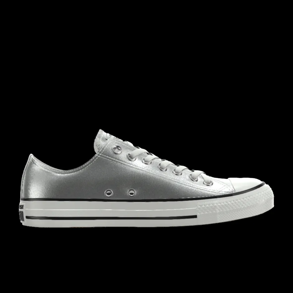 Converse Modelli Bassi|Modelli Bassi<Custom Chuck Taylor All Star Leather By You silver