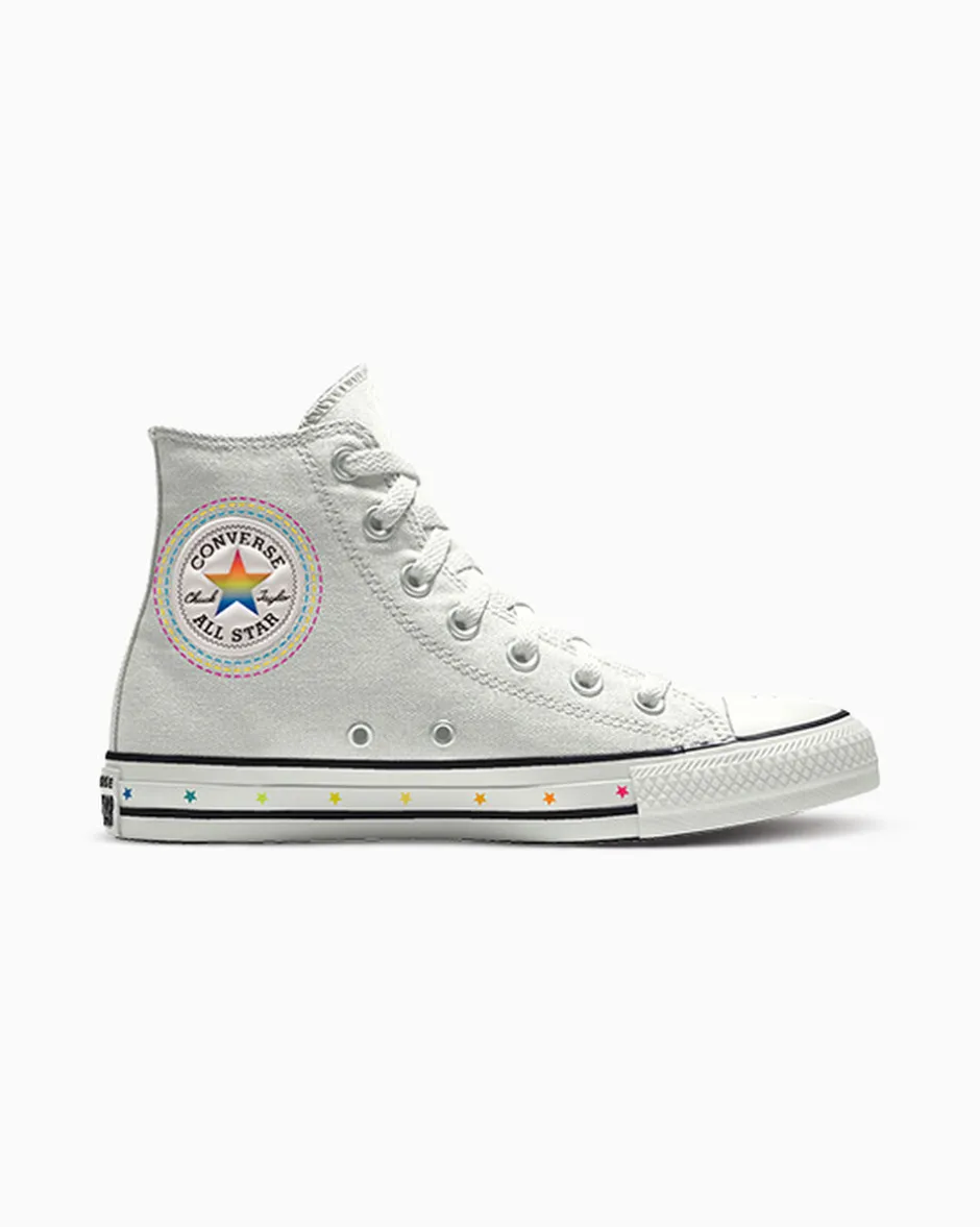 Converse Modelli Alti|Modelli Bassi<Custom Chuck Taylor All Star Lift Platform Pride By You white stars