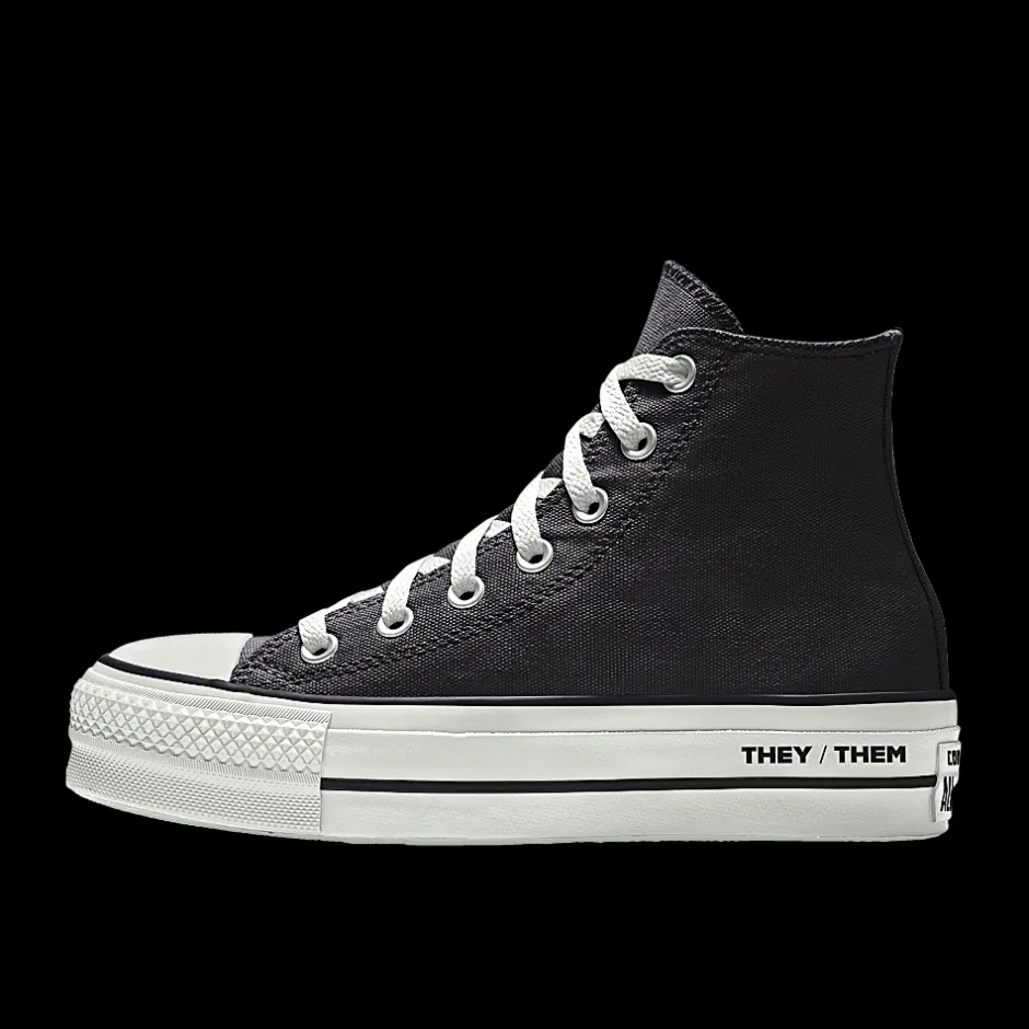 Converse Modelli Alti|Modelli Bassi<Custom Chuck Taylor All Star Lift Platform Pride By You white stars