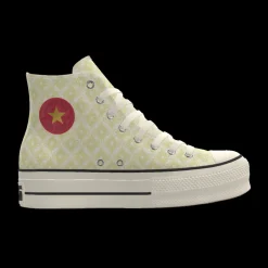 Converse Modelli Bassi|Modelli Alti<Custom Chuck Taylor All Star Lift Platform By You white hearts