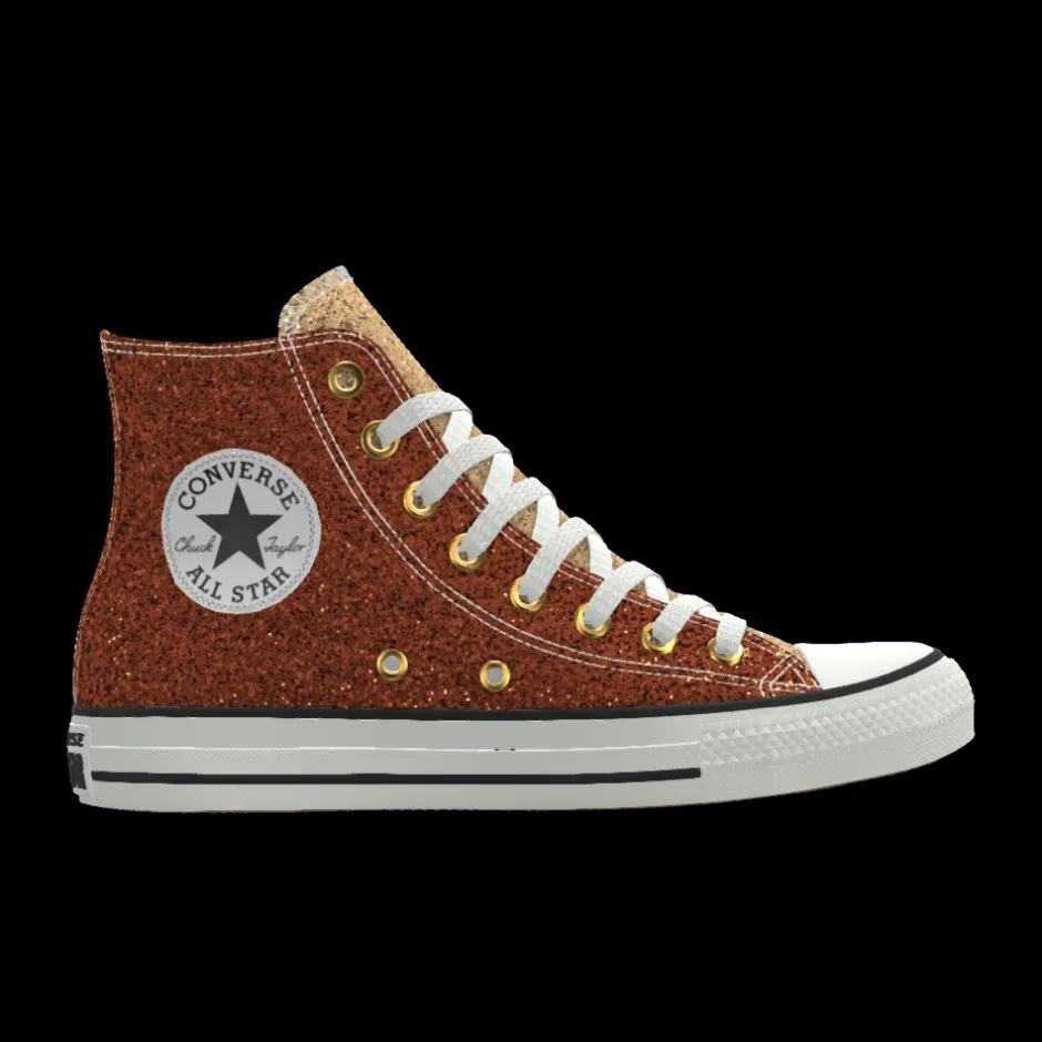 Converse Modelli Alti|Modelli Bassi<Custom Chuck Taylor All Star Glitter By You red bronze