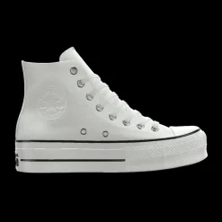 Converse Modelli Alti|Modelli Bassi<Custom Chuck Taylor All Star Lift Platform Leather By You white black
