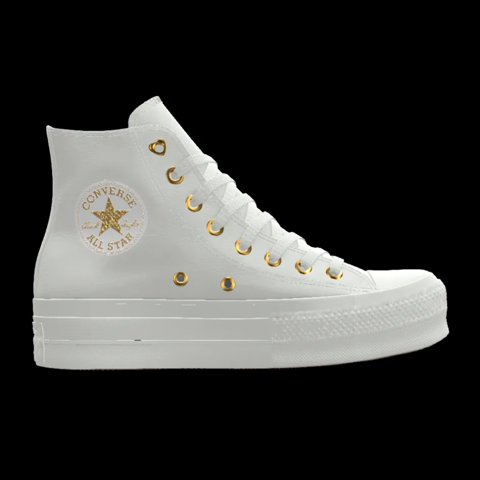 Converse Modelli Con Platform|Modelli Alti<Custom Chuck Taylor All Star Lift Platform Premium Wedding By You white gold