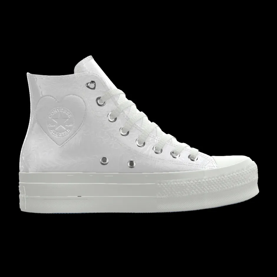 Converse Modelli Con Platform|Modelli Alti<Custom Chuck Taylor All Star Lift Platform Premium Wedding By You white gold