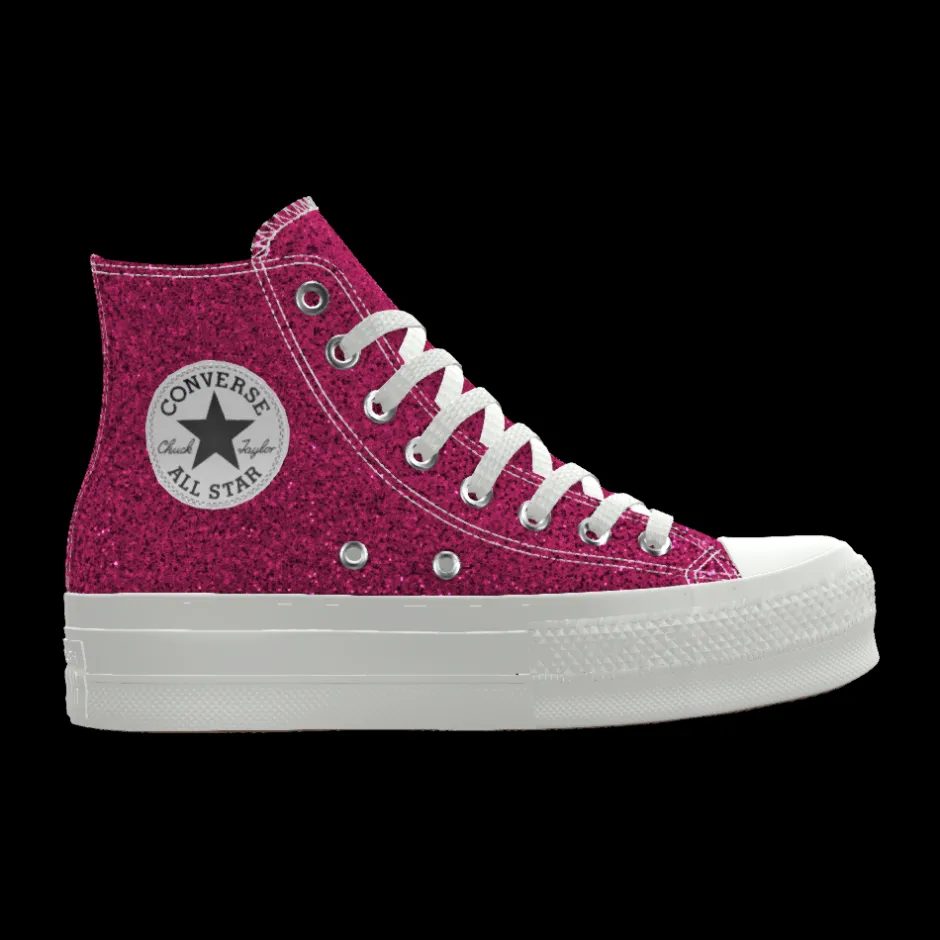 Converse Modelli Con Platform|Modelli Con Platform<Custom Chuck Taylor All Star Lift Platform Glitter By You party pink
