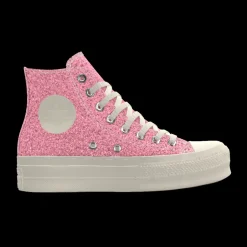 Converse Modelli Con Platform|Modelli Con Platform<Custom Chuck Taylor All Star Lift Platform Glitter By You party pink