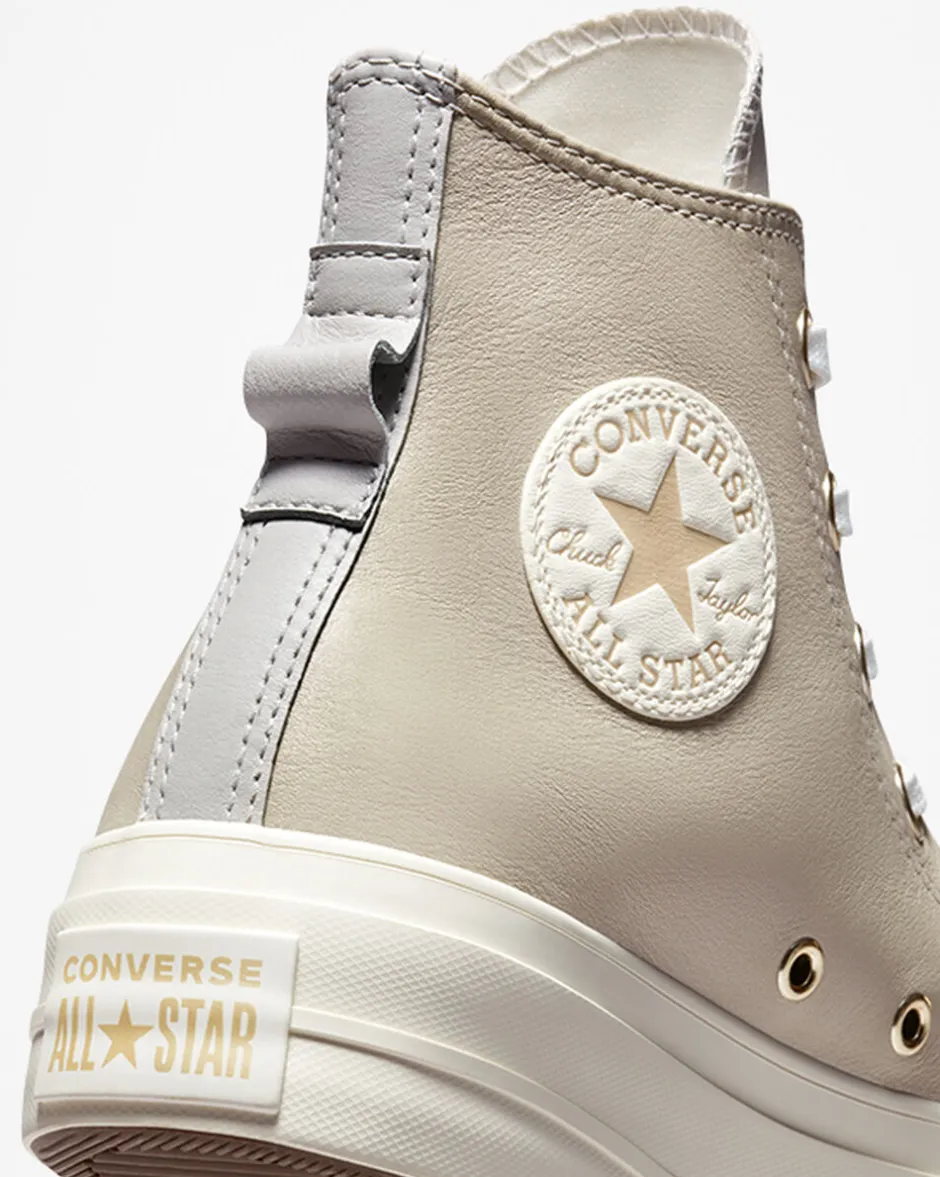 Converse Modelli Alti|Chuck Taylor All Star<Earthy Tones Platform Chuck Taylor All Star String/Stucco beige/Egret