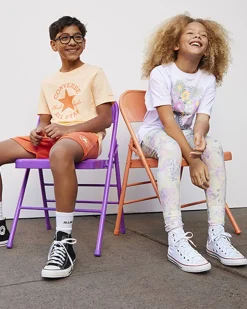 Converse Ragazza|Maglie E T-Shirt<Floral Chucks Loose T-Shirt Bianco