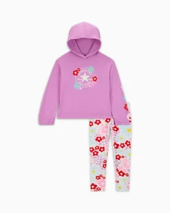Converse Ragazza|Maglie E T-Shirt<Floral Hoodie & Leggings Set Egret