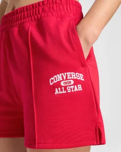 Converse Pantaloni E Shorts<French Terry Shorts Rosso Converse