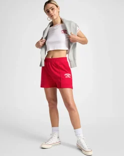 Converse Pantaloni E Shorts<French Terry Shorts Rosso Converse