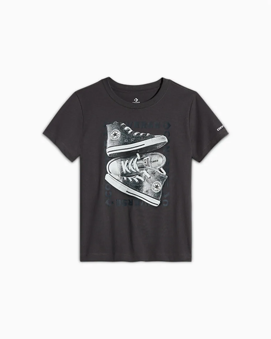 Converse Maglie E T-Shirt<Glitter Sneaker T-Shirt Materia scura