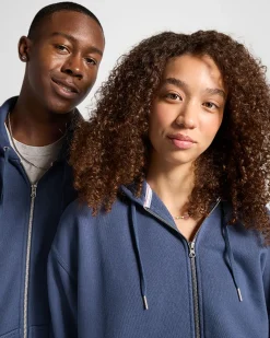 Converse Giacche E Felpe|Maglie E T-Shirt<Go-To Star Chevron Full-Zip Hoodie Acqua scura