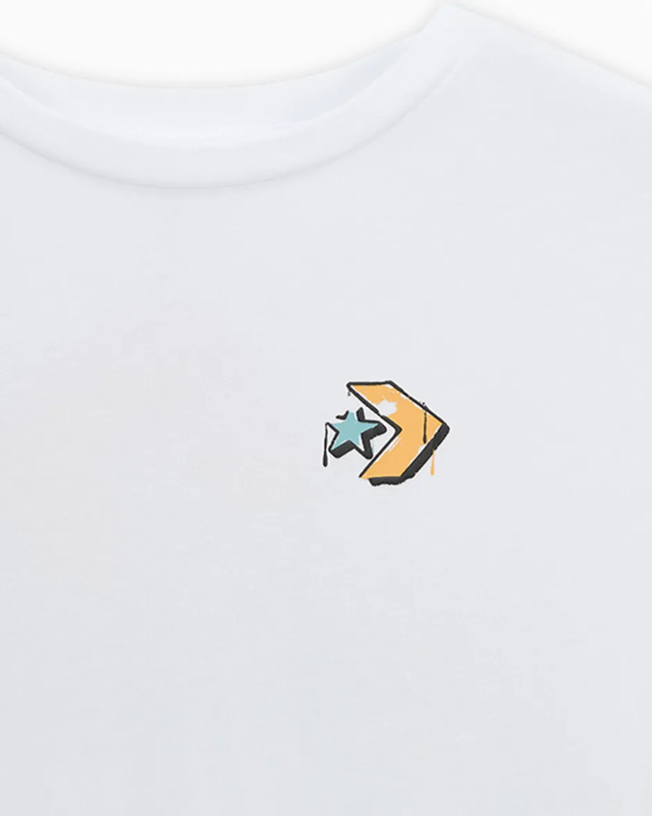 Converse Maglie E T-Shirt<Graffiti Oversized T-Shirt Bianco