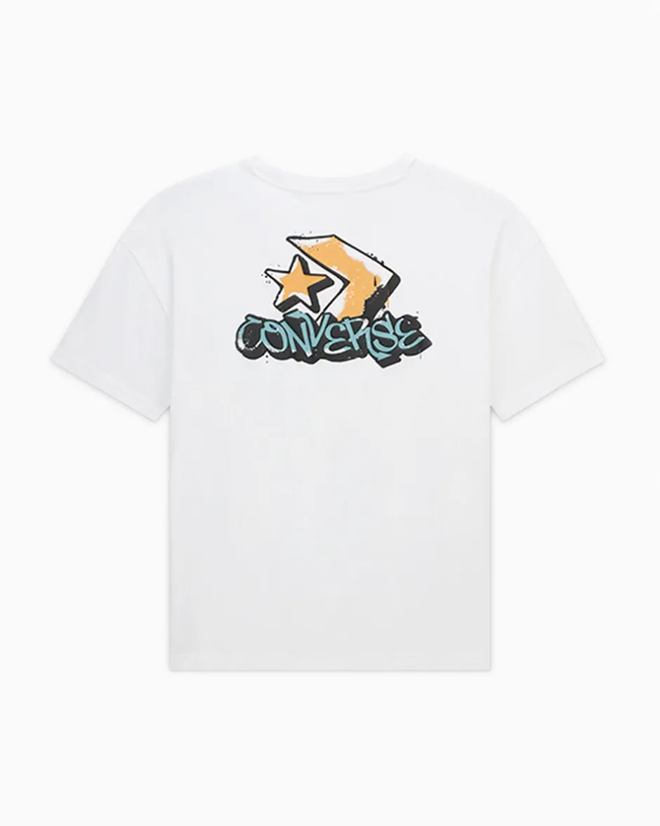 Converse Maglie E T-Shirt<Graffiti Oversized T-Shirt Bianco