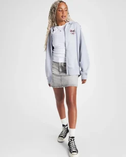 Converse Giacche E Felpe<Heart Tattoo Full-Zip Oversized Hoodie Lavender Trek