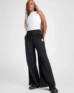 Converse Pantaloni E Shorts<Knit Wide Leg Pants Nero Converse