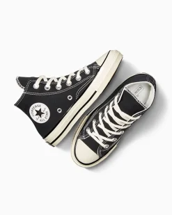 Converse Bambini (Età 4-8 Anni)|Ragazzi (Età 8-12 Anni)<Little Kids Vintage Canvas Chuck 70 High Top Nero/Nero/Egret