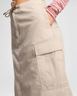 Converse Pantaloni E Shorts<Long Woven Cargo Skirt Sabbia