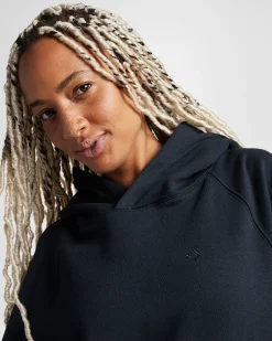 Converse Giacche E Felpe<Loose-Fit Shoulder Cut-Out Fleece Hoodie Nero Converse