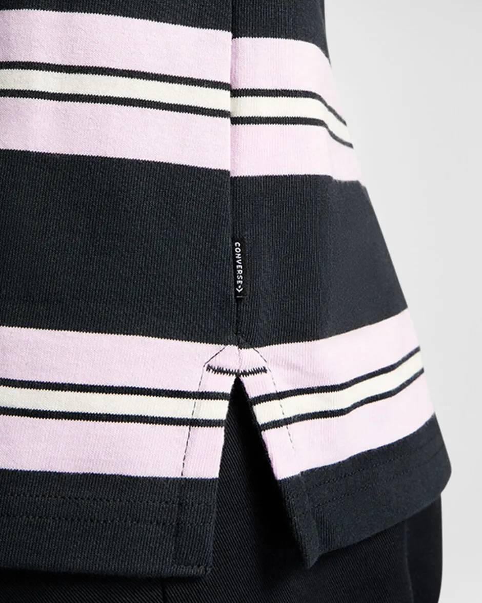 Converse Maglie E T-Shirt<Marquis Polo Shirt Striscia Nero Converse