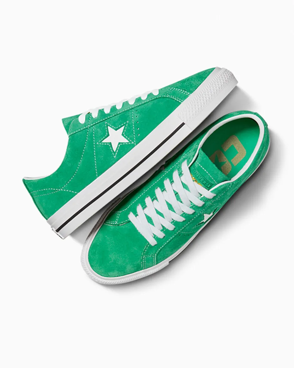 Converse Modelli Bassi|One Star<One Star Pro Verde lucente/ Bianco/Nero