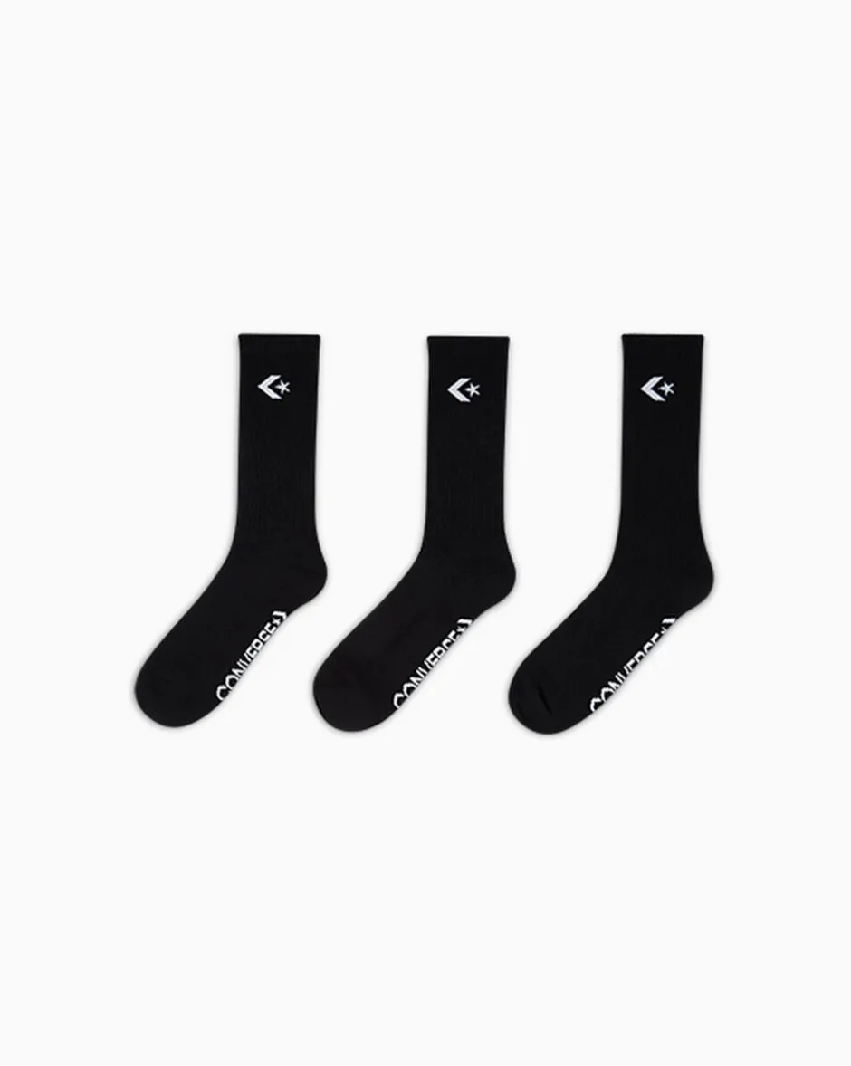 Converse Tutti Gli Accessori<3-Pack Classic Star Chevron Crew Socks Nero