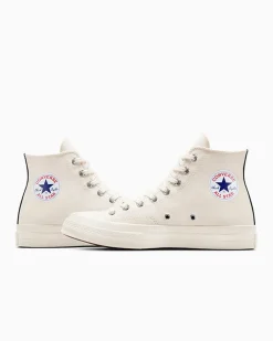 Converse Modelli Alti|Modelli Alti<PLAY Comme des Garçons Single Heart Chuck 70 Milk/Red/Black