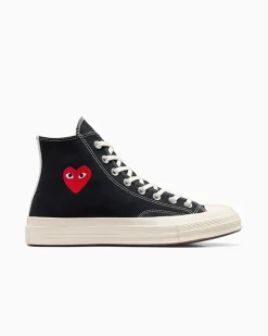 Converse Modelli Alti|Modelli Alti<PLAY Comme des Garçons Single Heart Chuck 70 Black/Red/Egret