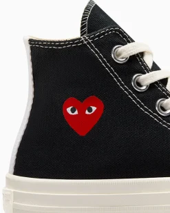 Converse Bambini (Età 4-8 Anni)|Ragazzo<PLAY Comme des Garçons Single Heart Chuck 70 Black/Egret/Red