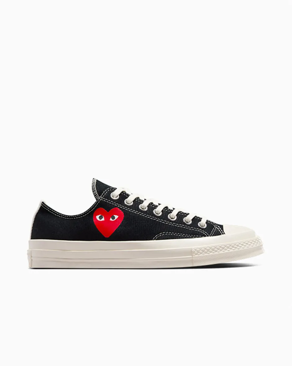 Converse Modelli Bassi|Modelli Bassi<PLAY Comme des Garçons Single Heart Chuck 70 Black/Egret/Red